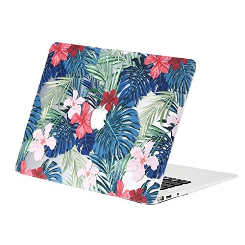 Unik Case - Graphic Rubberized Hard Case for Macbook 13" Air A1369/A1466 - Tropical Flowers