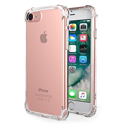 iPhone 6/6s Case, BAKESOG Crystal Clear Cover Case [Shock Absorption] with Transparent Hard Plastic Back Plate and Soft TPU Gel Bumper (Clear, For iphone 6/6S)