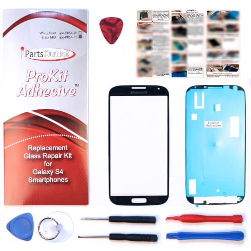 S4 ProKit for Samsung Galaxy S4 black mist Replacement Screen Glass Lens repair Kit S4 IV i9500 s4 prokit adhesive