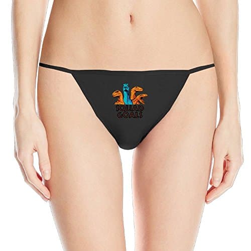 Squad Goals Women's Black G String Panties Thong