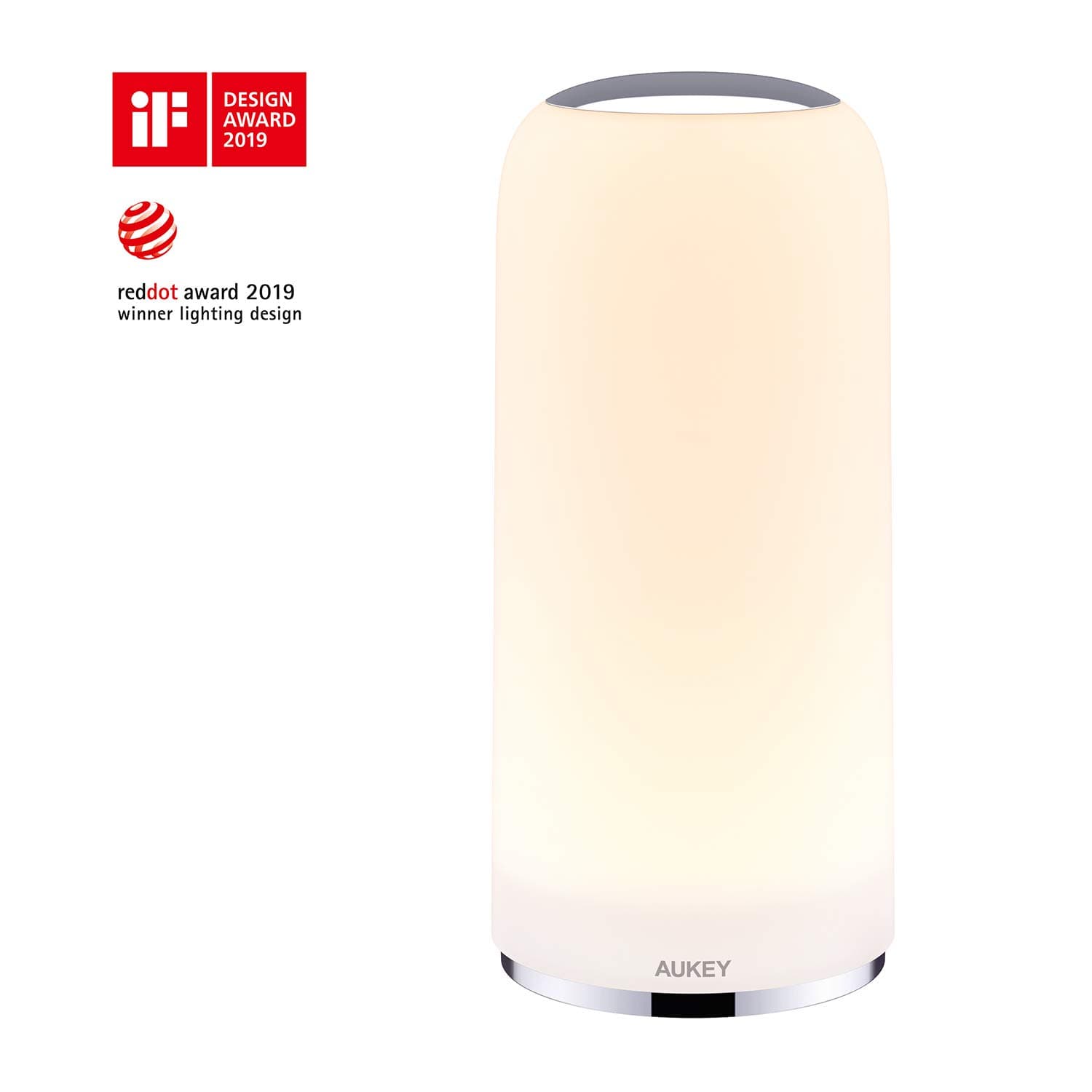 Aukey Bedside Table Lamp with Touch Sensor and Warm White Dimmable Light for Bedrooms and Living Rooms