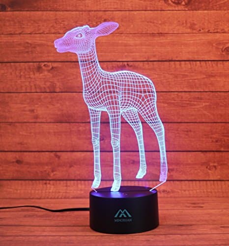 3D Animal Deer Night Light 7 Color LED Touch Table Desk Lamps Fashion Creative Home Decoration Gift