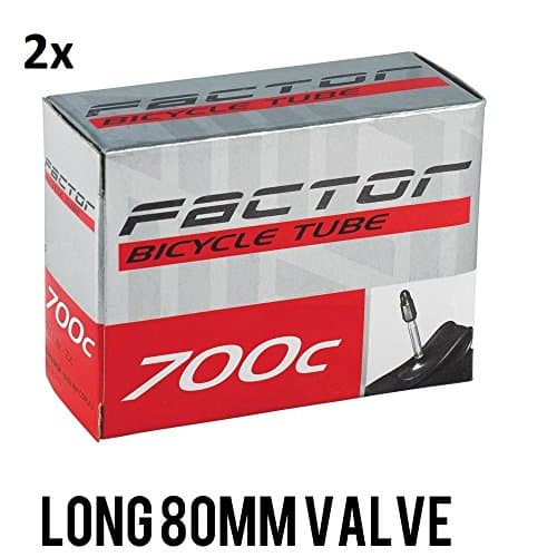 Factor Inner Race Tubes 700 x 18-23c Long 80mm Presta Valve (2 Pack)