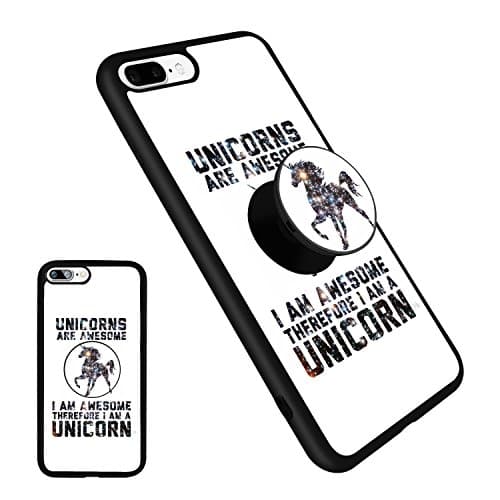 iPhone 7/8 Plus Unicorn Case,Soft TPU Bumper Silicone with Pop Mount Kickstand and Grip Fashion Protective Shockproof Anti-Scratch Cover Cases for iPhone 7/8 Plus (5.5 Inch) - Unicorn07