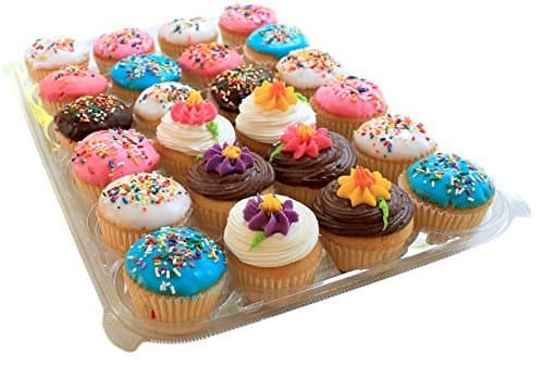 24-Compartment Cupcake Containers / Cupcake Carrier With Lids, Set of 4 By Tamebird