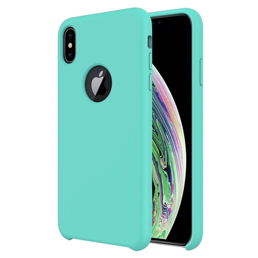 TIAMAT iPhone Xs/iPhone X Silicone Case, Soft Touch, Comfortable Grip, Slim Fit, Liquid Silicone Case with Microfiber Cloth Lining Cushion for Apple iPhone Xs/iPhone X (5.8 inch) - Mint