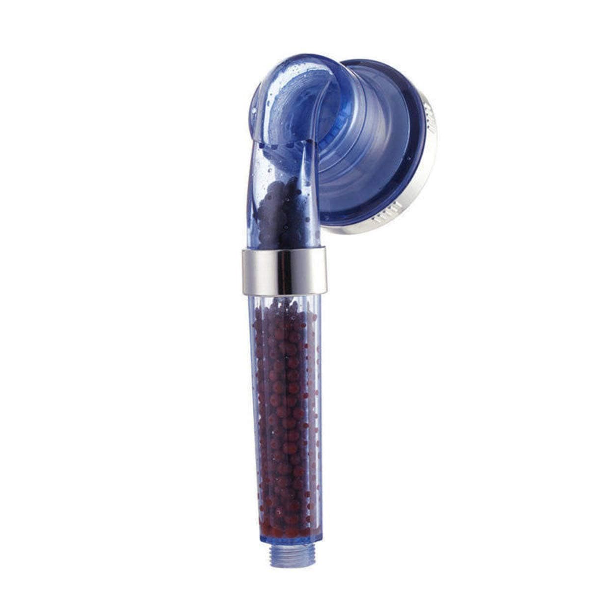 Yuniroom Ionic Shower Heads Handheld Water Saving 3 Modes Massage Jet Rainfall Adjustable Filter Showerhead for Hard Water Low Water Pressure (Color : Blue)