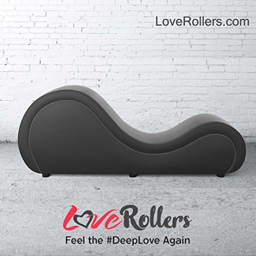 LoveRollers Fabric and Leatherette Multiply Love Making Basic Series Couch (194x44x77 cm, Black)