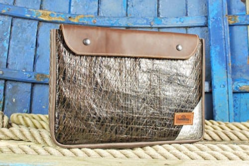 Premium document holder sleeve made from sail &amp; leather #4760 6/20