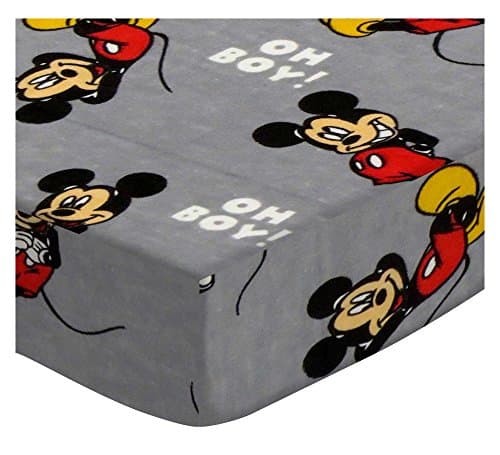 SheetWorld Extra Deep Fitted Portable Mini Crib Sheet - Oh Boy Mickey Mouse - Made in USA