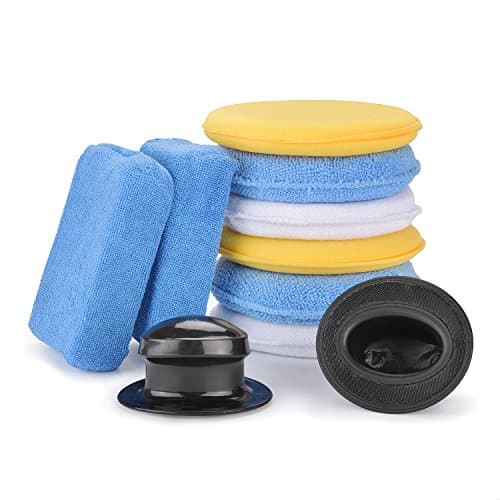 HOTPDR Car Cleaning Kit with 6 Pack Microfiber Wax Applicator and 2 Pack Microfiber Sponge Applicators