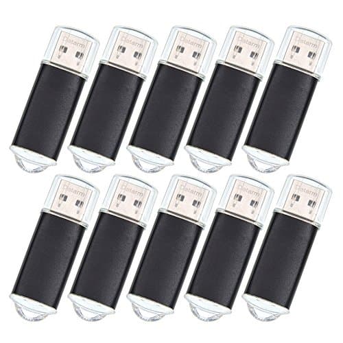 USB 2.0 Bulk Flash Drive 512MB Pack of 10 - Black Thumb Drives - External Jump Drive by Datarm