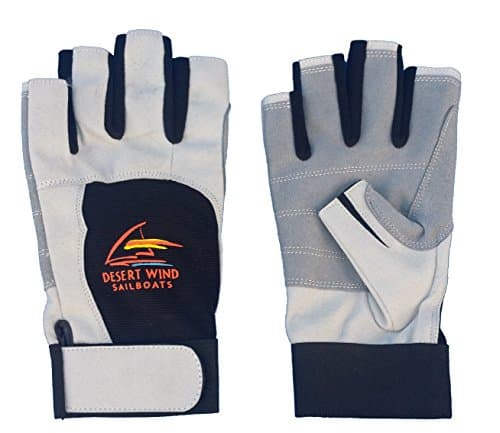 Sailing Gloves Short Finger Black/Grey (Medium)