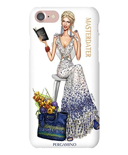 iPhone 6 7 8 Compatible Case by Luxury Designer Brand PERGAMINO | Protective Hard Cover, Slim Fit &amp; Lightweight | Featuring Fashion Icon PERGIE (Masterdater)