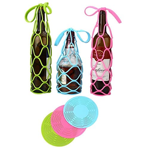 THE DAY Multipurpose Creative Bottle Beer Wine Basket Holder Nets Grid Heat Resistance
