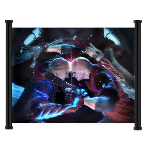 Devil May Cry Anime Fabric Wall Scroll Poster (16x21) Inches. [WP]-Devil May Cry- 2