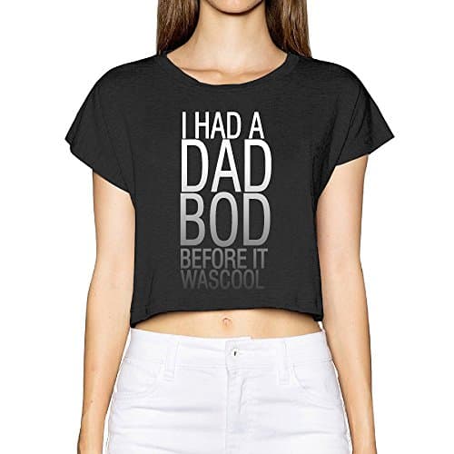 Pattern Print Had Dad Bod Before It Was Cool Sexy Crop Top T Shirt