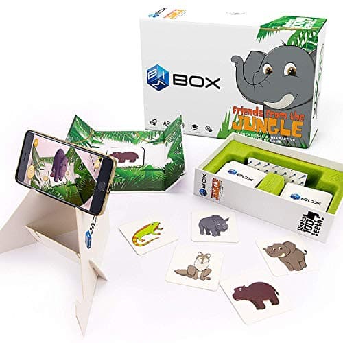 BIMBOX Augmented Reality Kids Memory Animal Game - Bonus: Self-Learning App