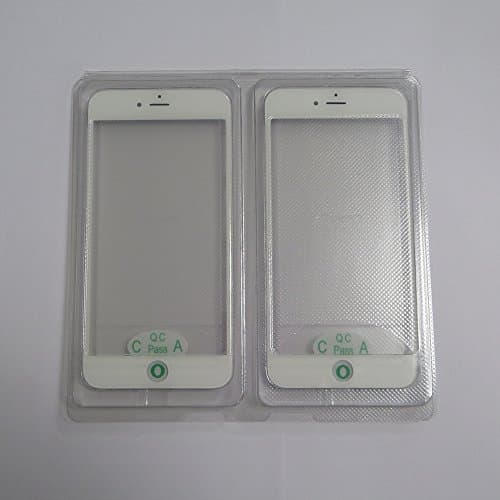 Original Front Cover Glass With Bezel Frame+OCA Glue For iPhone 6 Plus 5.5" Screen Replacement Cold Press (White(100pcs))