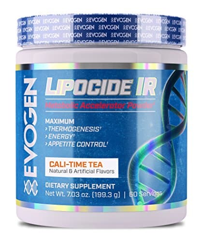 Evogen Lipocide IR | Instant Release Fat Burning Powder | 60 Servings (Cali Time Sweet Tea, 60 Servings)