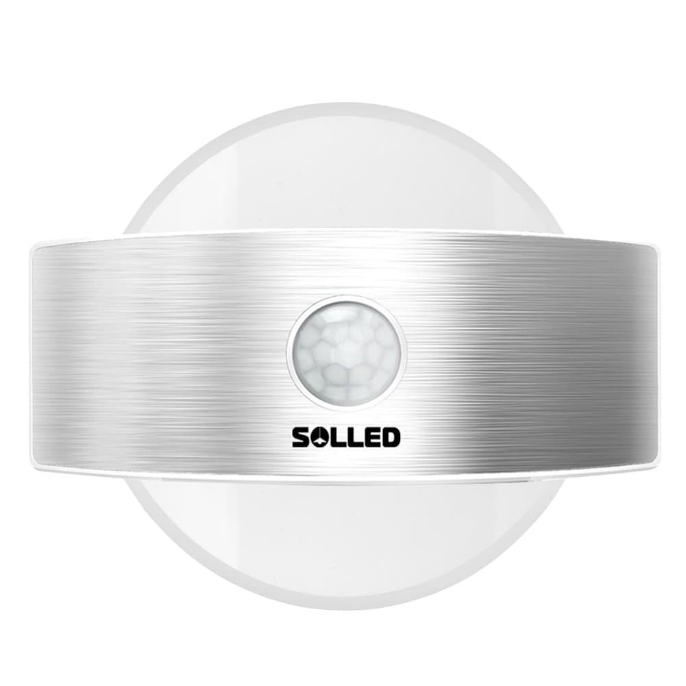 SOLLED Motion Sensor LED Wall Sconce Night Light - Luxury Aluminum Design Rechargeable Stick Anywhere - Suitable for Hallway, Pathway, Staircase, Garden, Wall