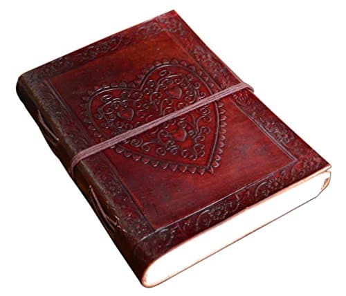 Adimani Handmade Brown Leather Diary/Travel Writing Journal Notebook with Strap/Refillable- Size 7x5 inches Thoughtful Gift