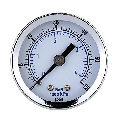 0-60psi 0-4bar Mini Dial Air Compressor Meter Hydraulic Pressure Manometer Gauge