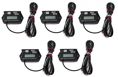 (5) Tiny Tach TT2A Digital Hour Meter Tachometer Adjustable Resettable Job Timer by The ROP Shop