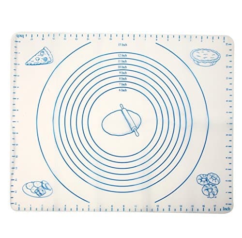 Silicone Pastry Mat Baking Sheet Liner W/ Measures Dough or Pie Crusts