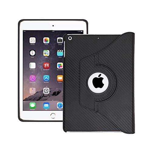 Everything Tablet 360 Degrees Stand Case for iPad Air 2, Black Carbon (ipadair2-360-blackcarbon)