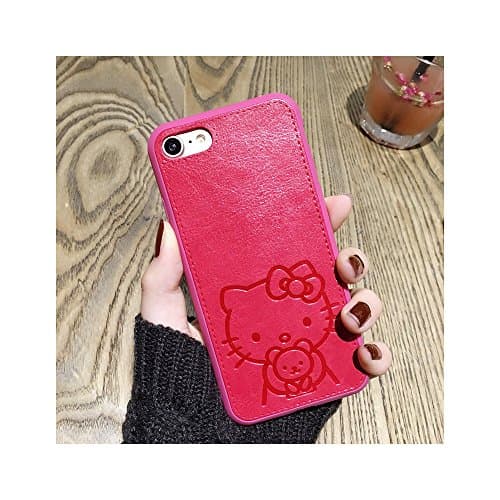 Cute Hello Kitty TPU Soft Silicone Phone Case Back Cover For i phone 7 Plus or 8 Plus (I Phone 7 Plus or 8 Plus / Red Style 1)