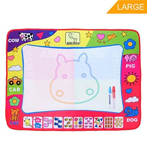 Redstore Aqua Doodle Pad Water Drawing Mat Large Board Magic Pen AquaDoodle 4 Color Develop Intelligence Sketch Learning Kids Children Toy Gift