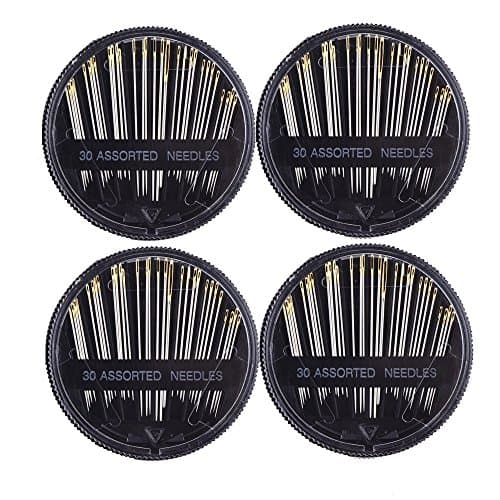 Assorted Stainless Steel Big Eye Hand Sewing Needles Set with Different Sizes for Embroidery Quilt Mending Craft