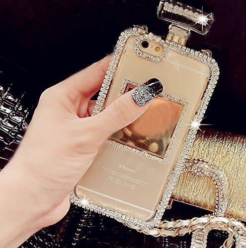 Sasa(TM) iPhone X Case , iPhone 10 Case ,Luxury Bling Crystal Diamond Perfume Bottle Style TPU Case Cover for iPhone X / iPhone 10 (White)