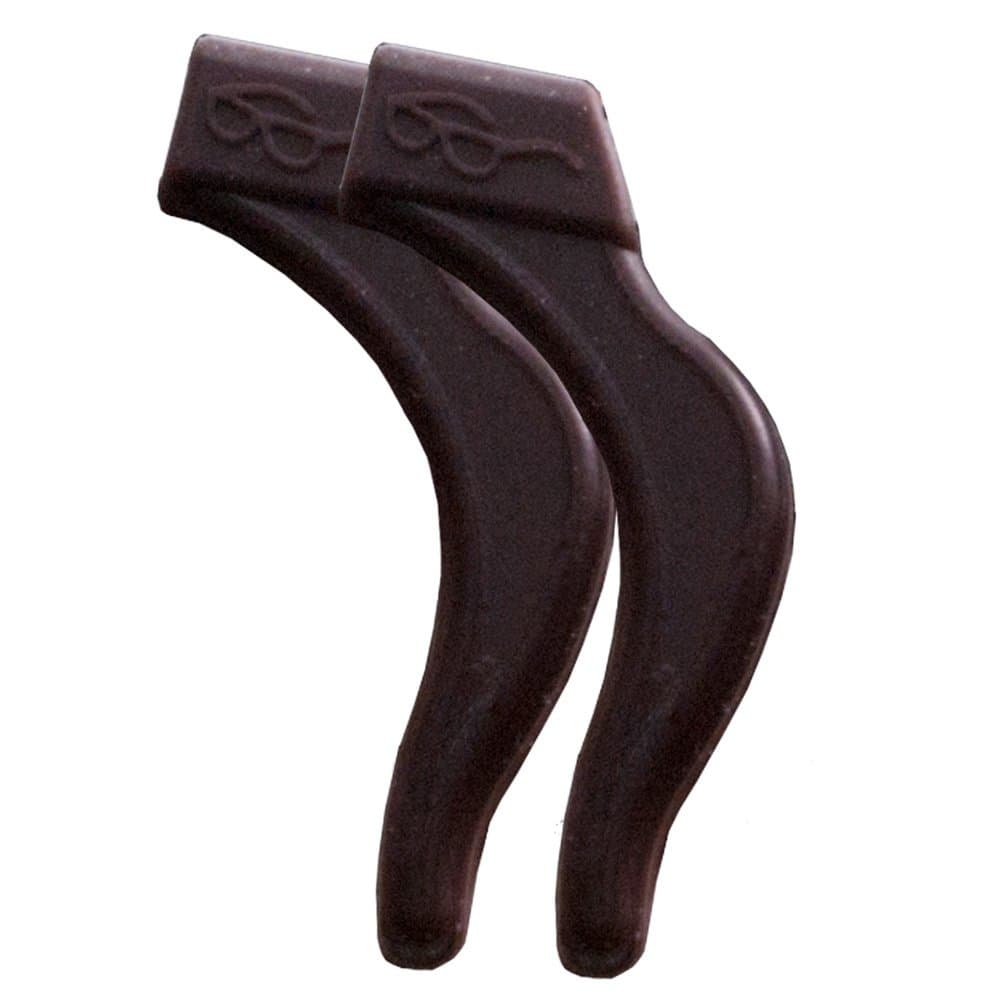 GMS Optical Soft Silicone Temple Tips - Prevent Glasses From Slipping - Eyeglasses Anti Slip Ear Hook (5 Pair, Brown)