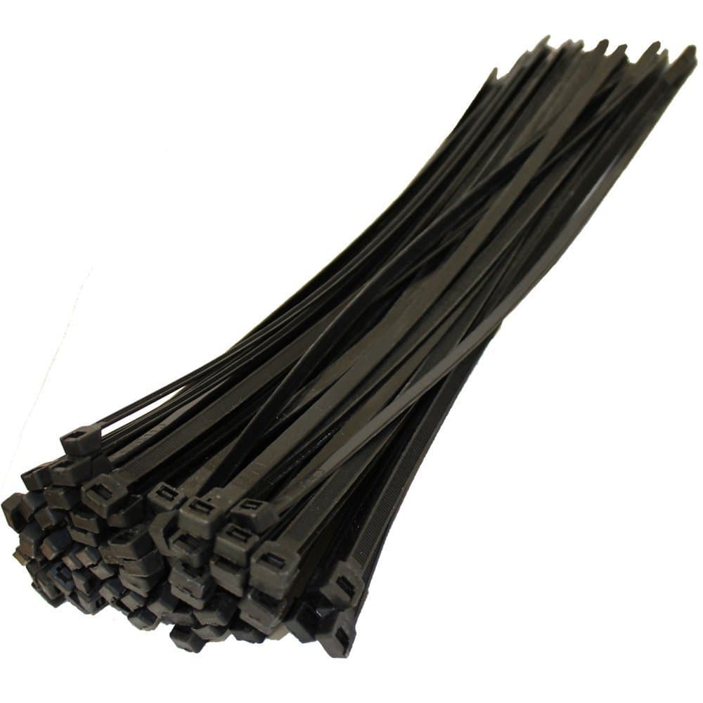 SHOPEE Cable Ties Nylon Zip Wire Organiser Self Locking Tie, 6Inch, 150x2.5mm(Black, 100)