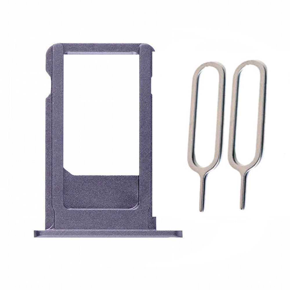 SIM Card Tray Replacement with 2 Eject Pins for iPhone 6 Plus (Gray)