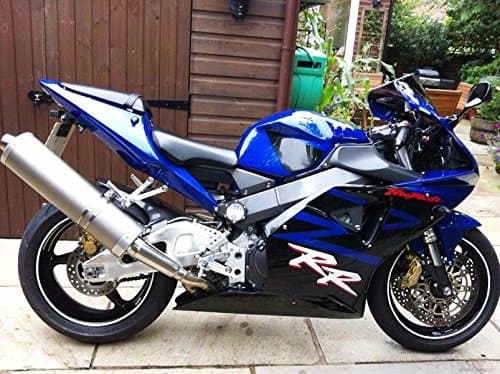 FocusAtOne Black w/Blue Complete Fairing Bodywork Painted ABS Plastic Injection Molding Kit for 2002-2003 Honda CBR 900 RR CBR900RR 900RR 954