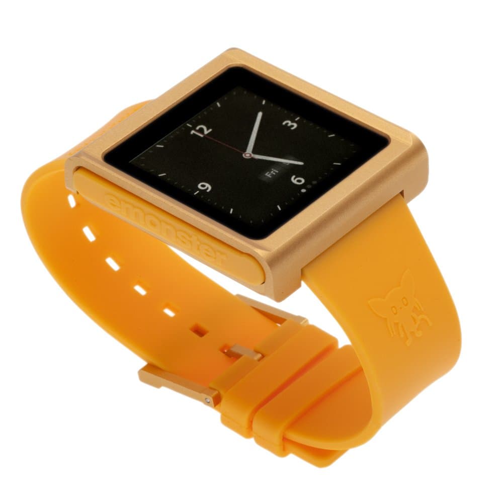 nanox - Apple iPod nano watch conversion kit (Orange Case / Orange Strap)