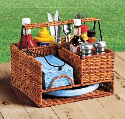 Harriet Carter Wicker Picnic Organizer