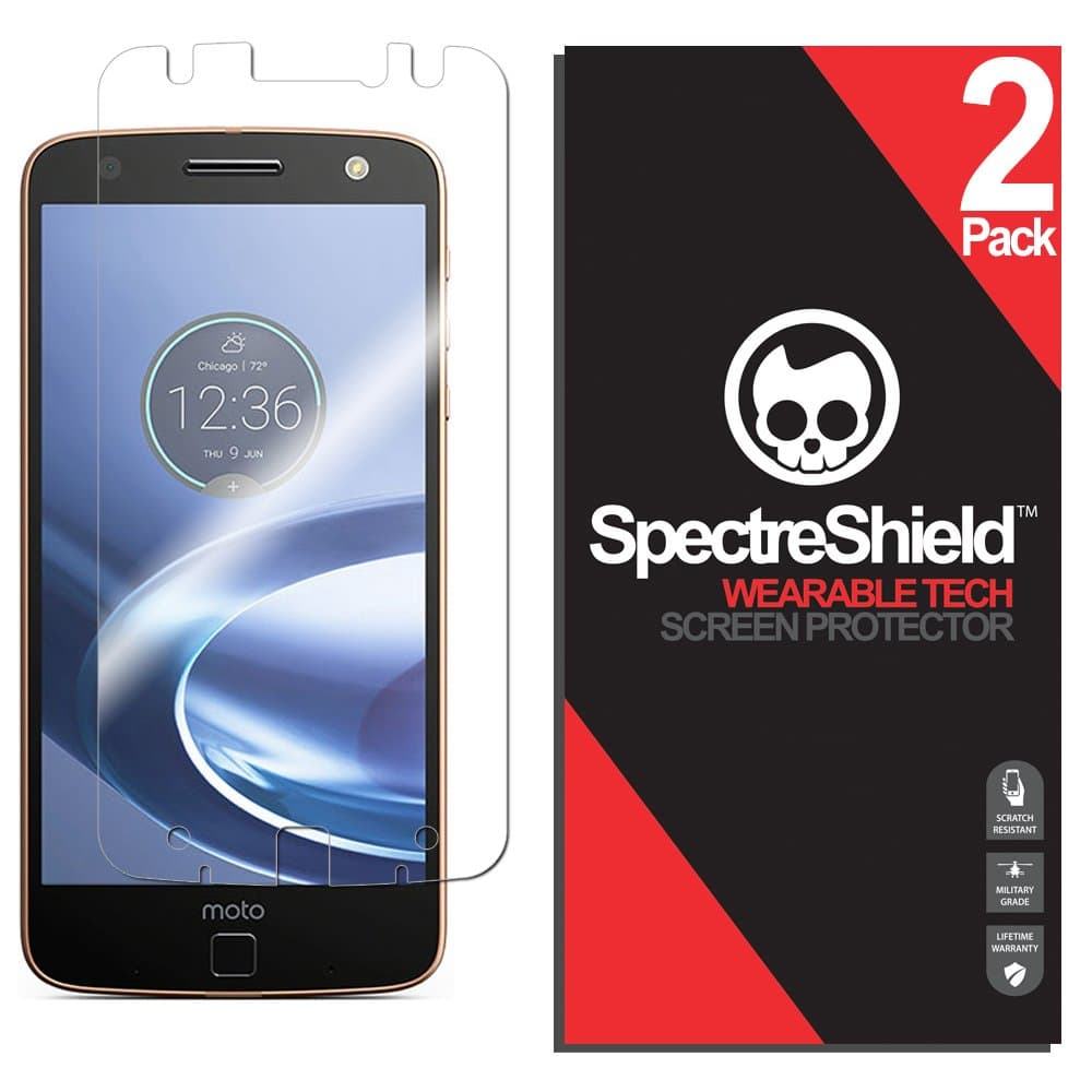 [2-Pack] Spectre Shield Screen Protector for Moto Z Force Droid Case Friendly Moto Z Force Droid Screen Protector Accessory TPU Clear Film