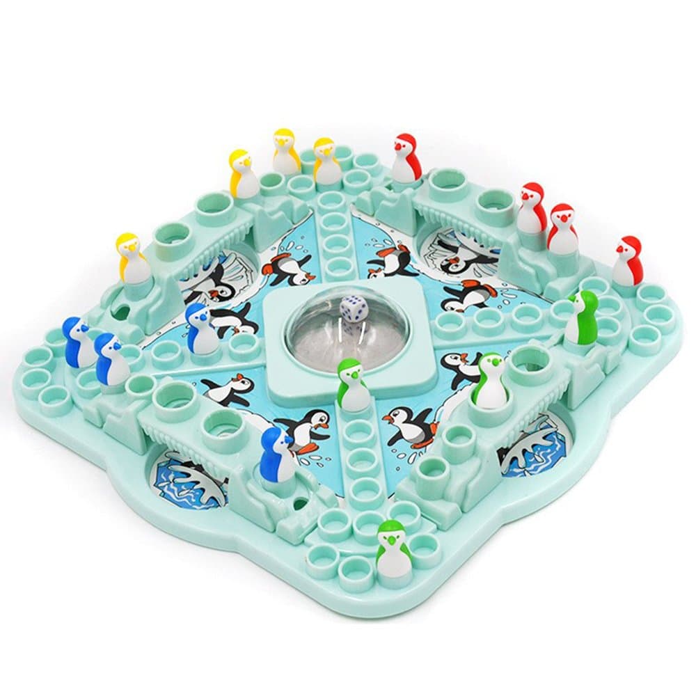 KILOTOY Interesting Penguin Flying Chess Game Solitaire Checkers Game Multiplayer Desk Play Board Game Party Favors Novelty Toy Gift for Office Home Bar and Travel.