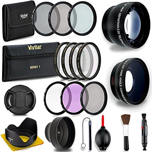 55MM Professional Lens & Filter Bundle (55MM ONLY) Complete DSLR/SLR Compact Camera Accessory Kit – Lenses (Telephoto, Wide Angle), Filters (Macro, ND, UV, CPL, FLD), Cleaning Tools + MORE Accessories