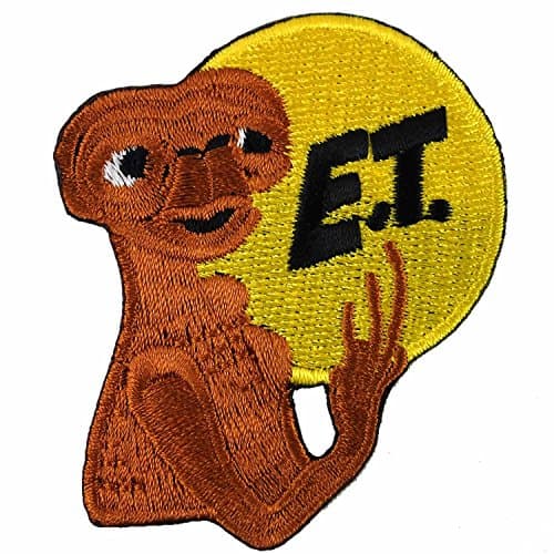 ET Alien UFO Retro Embroidered Applique Iron on Patch
