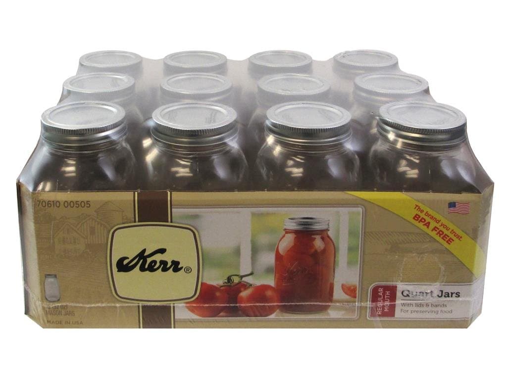 Kerr Jars Reg Quart, Cardboard, 12 Count