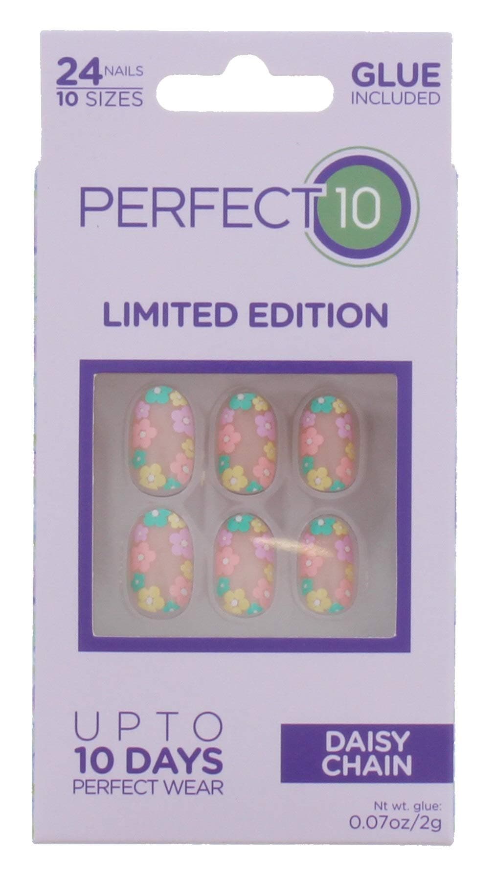 PERFECT 10 Daisy Chain Nails 24Pk