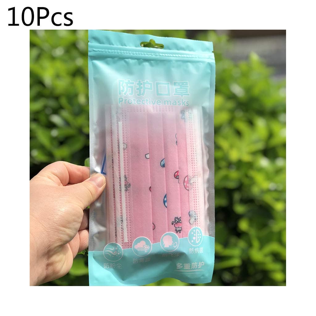 10pcs Kids Disposable Face Cover