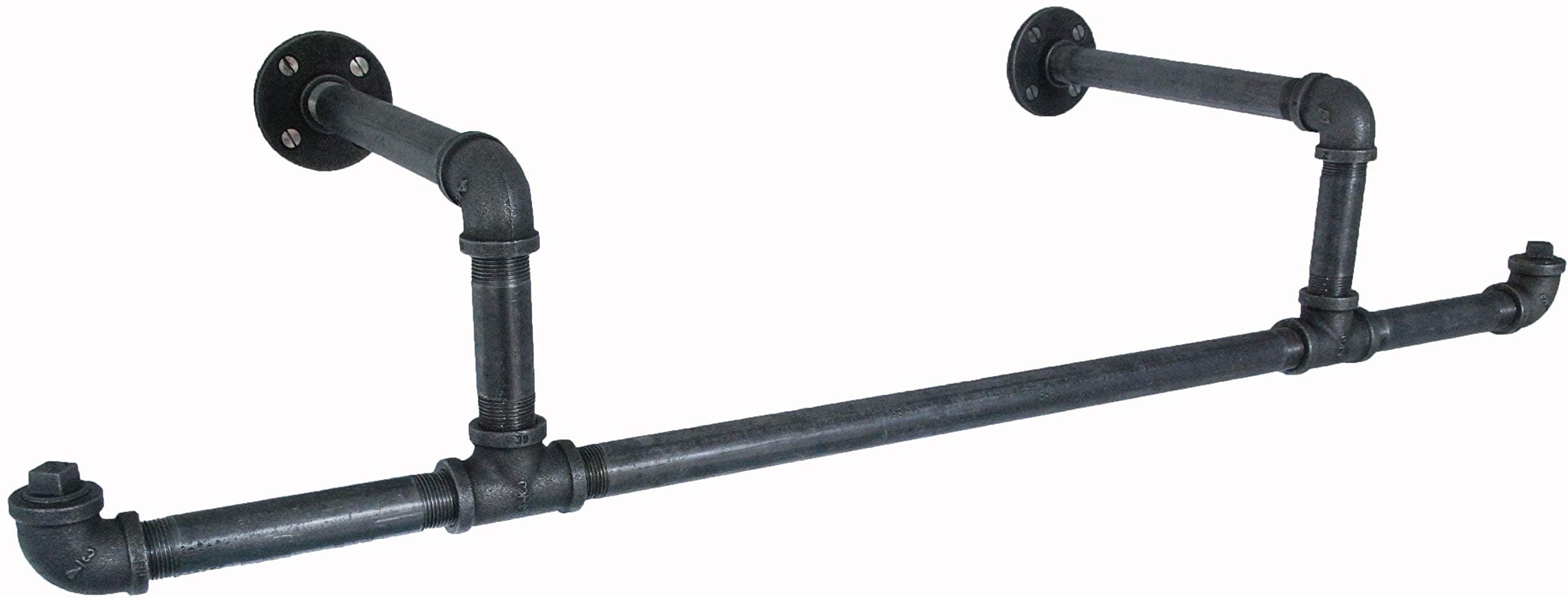 Wall mounted clothes rail rack storage pipe pipework industrial Urban Steampunk Vintage The MANEY by Fe20six