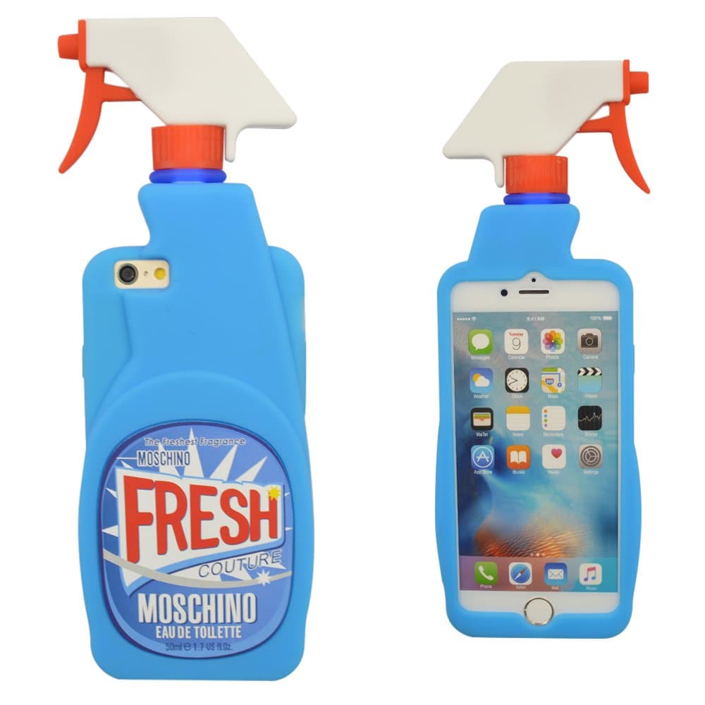 iPhone 6S Plus Case, TURF Cartoon Series 3D Cute Shockproof Soft Silicone Cover for iPhone 6S/6 Plus 5.5 Inch Moschino Cleaning Spray Bottle