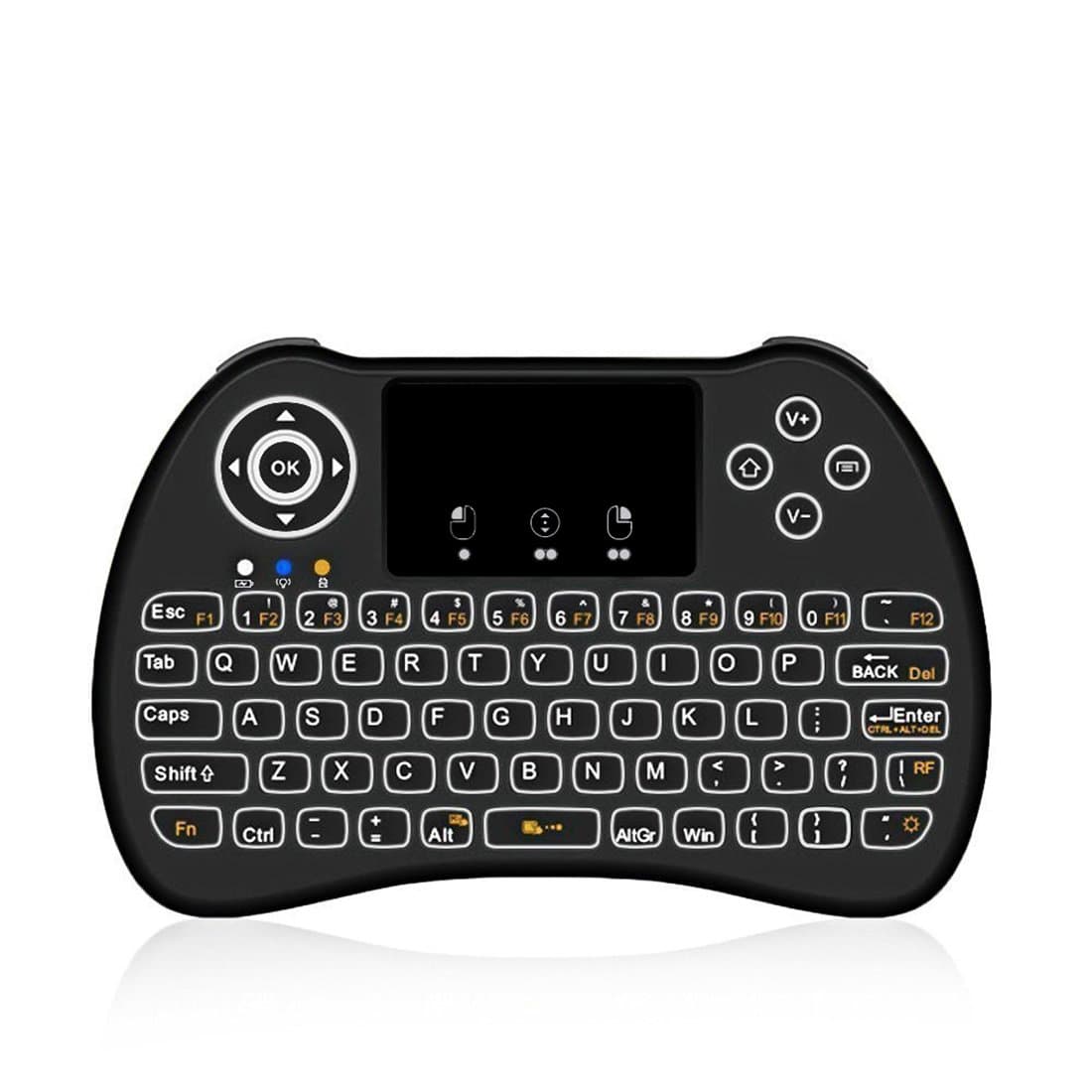 STRQUA H9 2.4G Wireless Backlit Backlight Mini Keyboard Mouse Combo for Android TV Box HTPC IPTV Laptop Raspberry PI PS3 PAD Tablets Windows and More Devices